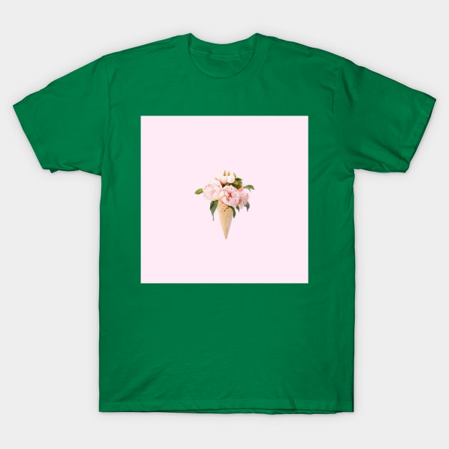 floral icecream surrealism T-Shirt by Evolution17